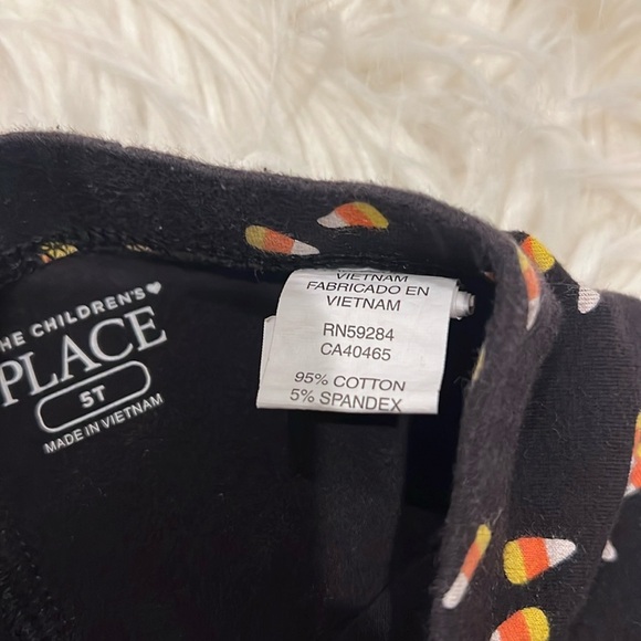 Children’s place girls Halloween candy corn print  leggings size:5T - Picture 4 of 6